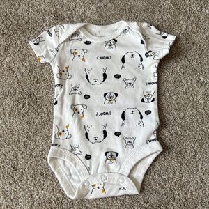 Carter's Cream Dog Pattern Bodysuit